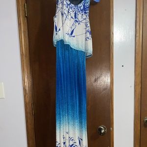 Blue and white sundress
